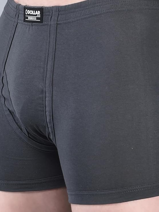 Dollar Bigboss Men's Cotton Modern Regular Solid Trunk Commando Size M to XXL