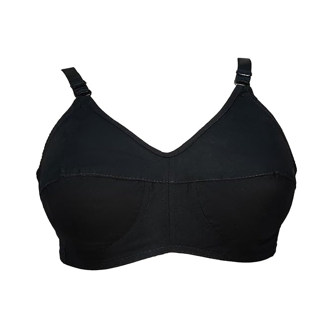 Teenager Bra Women's Cotton Non Padded Wired Regular, Full-Coverage Bra (Teenager 32cm White, Black, Skin)