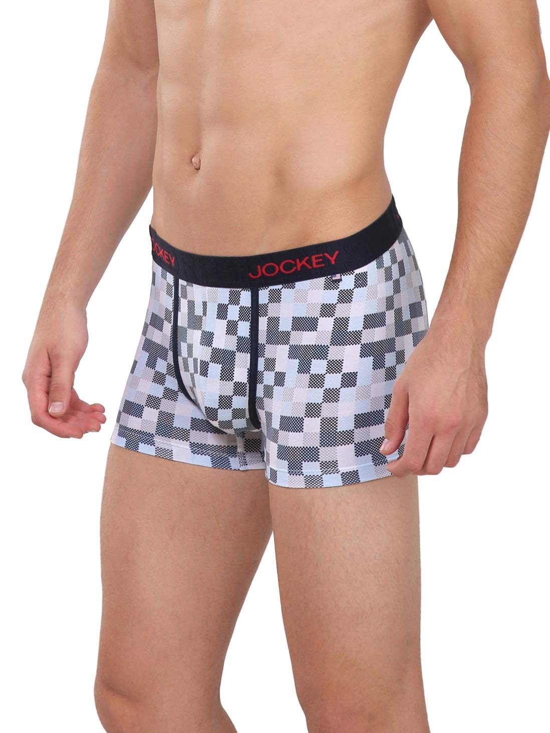 Jockey US63 Men's Super Combed Cotton Elastane Stretch Printed Trunk with Ultrasoft Waistband - L size 90-95 cm (Pack of 1 Prints May Vary)