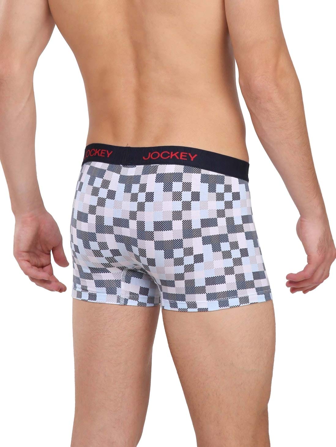 Jockey US63 Men's Super Combed Cotton Elastane Stretch Printed Trunk with Ultrasoft Waistband - L size 90-95 cm (Pack of 1 Prints May Vary)