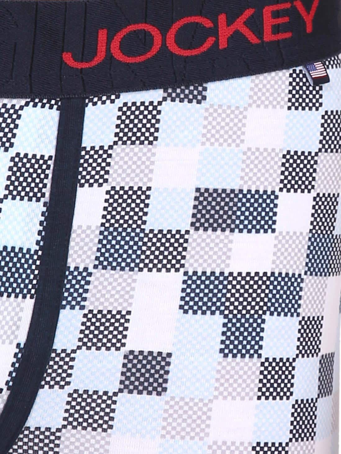 Jockey US63 Men's Super Combed Cotton Elastane Stretch Printed Trunk with Ultrasoft Waistband - L size 90-95 cm (Pack of 1 Prints May Vary)