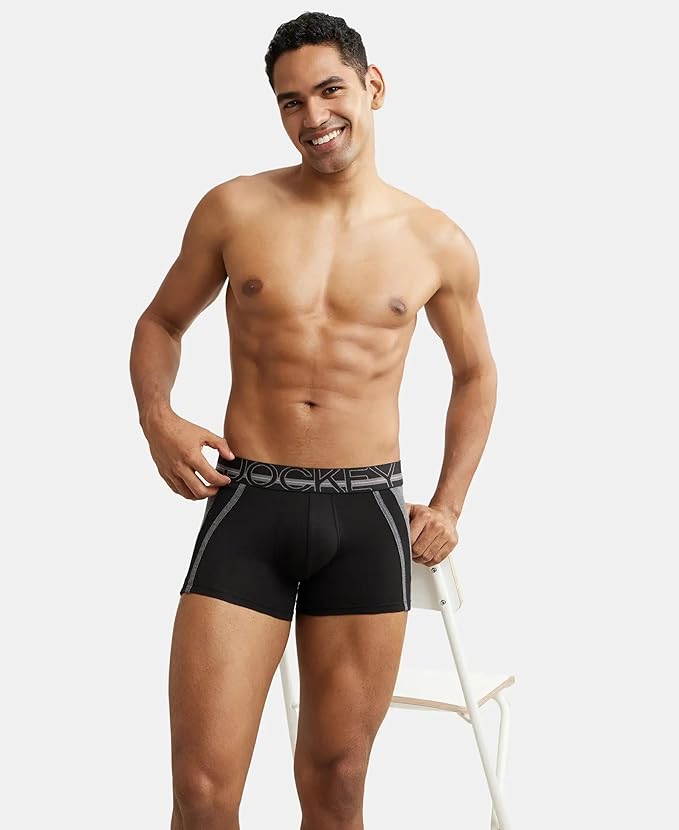 Jockey US21 Men's Super Combed Cotton Elastane Stretch Solid Trunk with Ultrasoft Waistband size M 80-85 cm (color may vary)