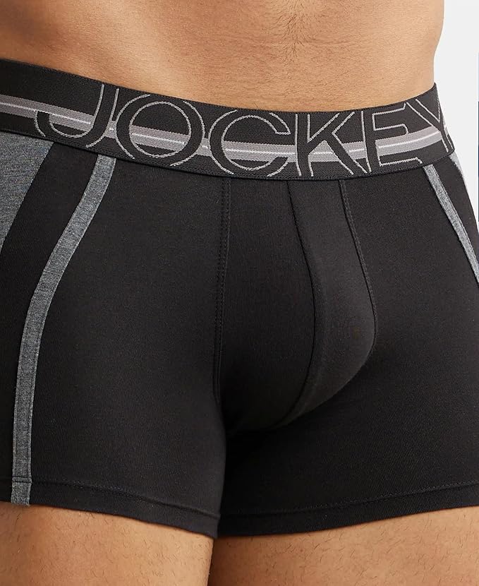 Jockey US21 Men's Super Combed Cotton Elastane Stretch Solid Trunk with Ultrasoft Waistband size M 80-85 cm (color may vary)