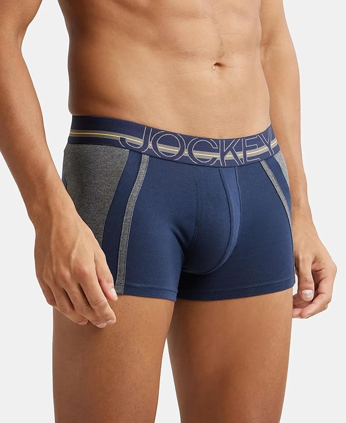 Jockey US21 Men's Super Combed Cotton Elastane Stretch Solid Trunk with Ultrasoft Waistband size M 80-85 cm (color may vary)