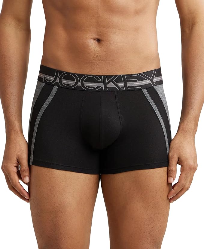 Jockey US21 Men's Super Combed Cotton Elastane Stretch Solid Trunk with Ultrasoft Waistband size L 90-95 cm (color may vary)