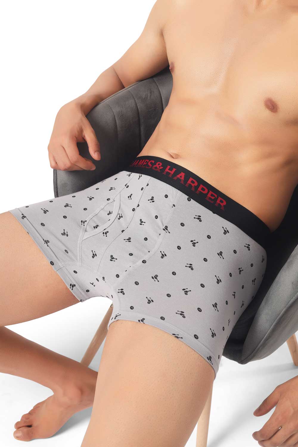 James & Harper Men's Printed Samrat Trunk Size 80 cm to 100 cm