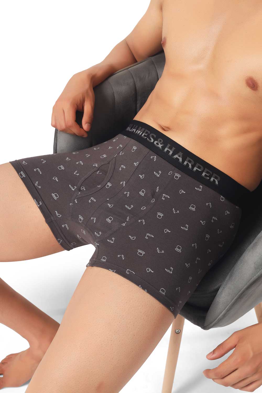 James & Harper Men's Printed Samrat Trunk Size 80 cm to 100 cm