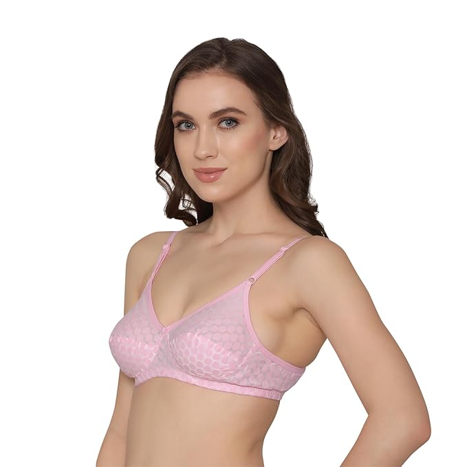Kalyani Moon Wirefree Printed Cotton Polka Dot Bra