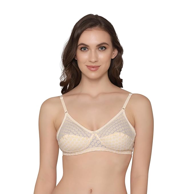 Kalyani Moon Wirefree Printed Cotton Polka Dot Bra