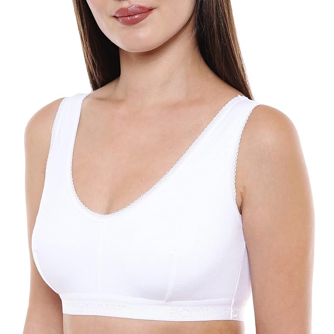 Bodycare Sports Bra 1607 all sizes (75 cm to 100 cm) white and skin colour