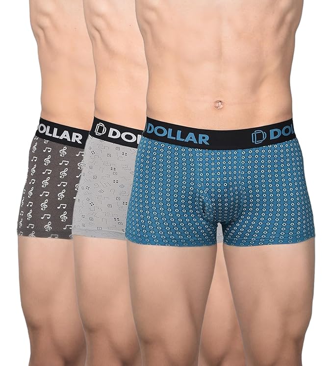 Dollar Bigboss Men's Assorted Cotton Trunk BTR17  Size M to XXL (Colour may vary)