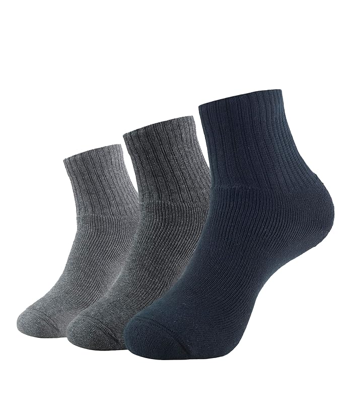 Jockey 7036 Men's Compact Cotton Terry Ankle Length Socks With Stay Fresh Treatment