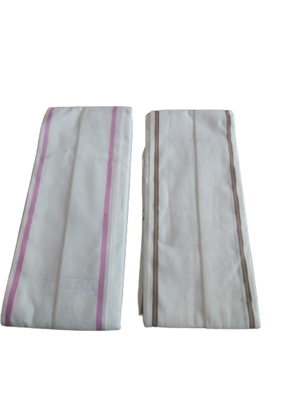 Pure Cotton Soft Gamcha for Men- White Men's gamcha (White) (Set of 1)