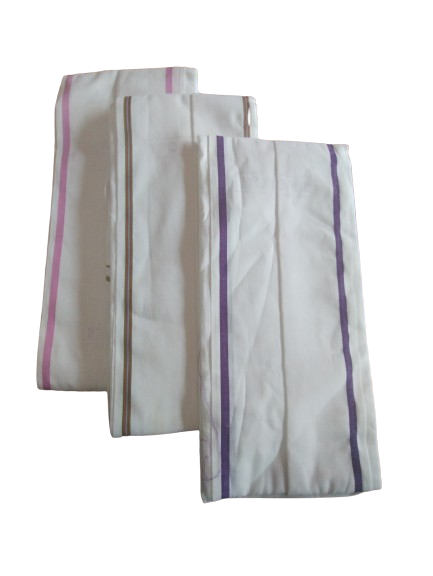 Pure Cotton Soft Gamcha for Men- White Men's gamcha (White) (Set of 1)