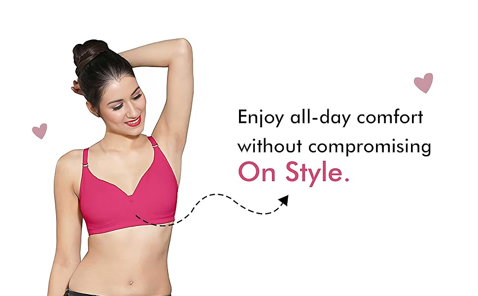 Ingrid  Women Cotton Non-Padded Non-Wired T-shirt Bra  Size 100cm