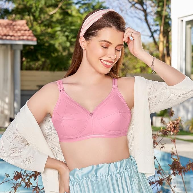 Kalyani Damini Full Coverage Non Padded Cotton Everyday Bra 95 (38cm)
