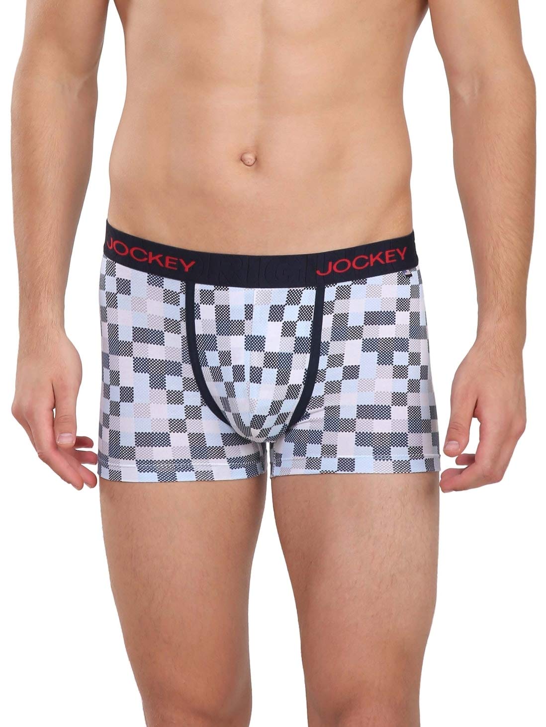 Jockey US63 Men's Super Combed Cotton Elastane Stretch Printed Trunk with Ultrasoft Waistband - L size 90-95 cm (Pack of 1 Prints May Vary)