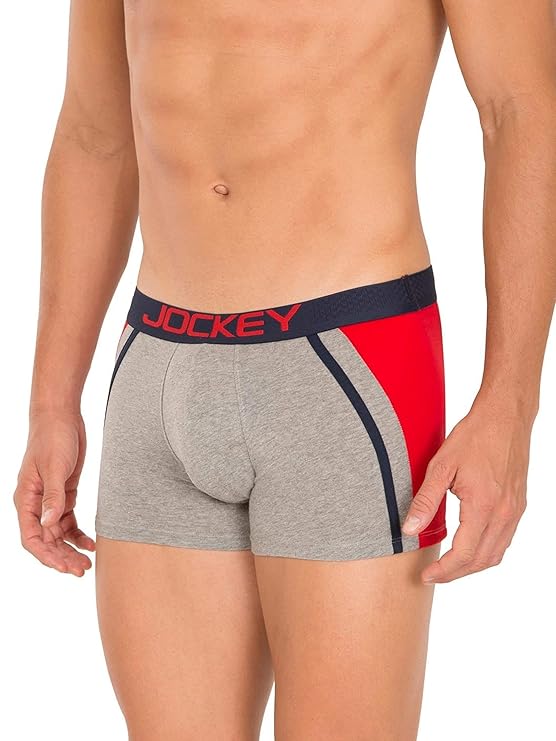 Jockey US21 Men's Super Combed Cotton Elastane Stretch Solid Trunk with Ultrasoft Waistband size L 90-95 cm (color may vary)