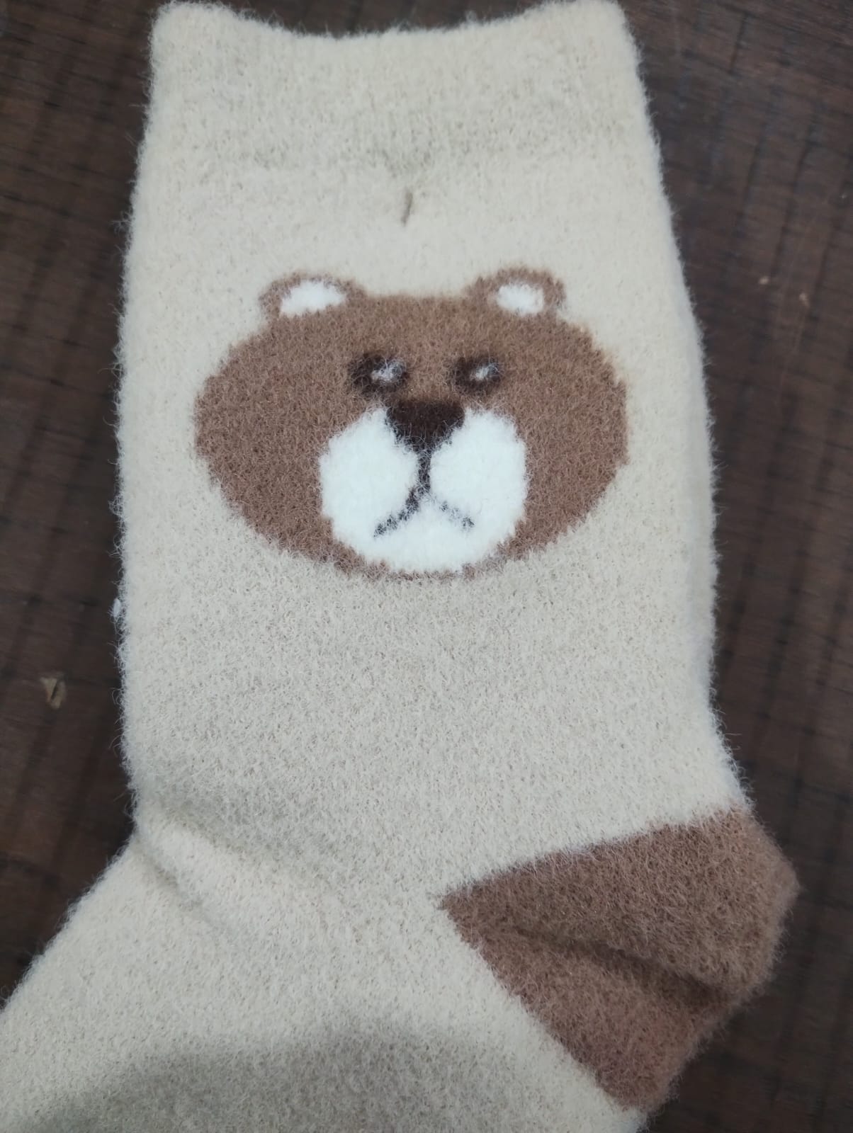 Ladies Winter Socks – Soft Fleece Cute Bear Design