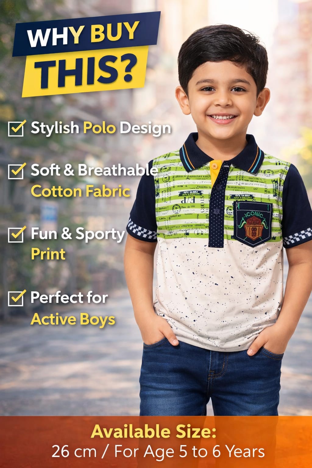 Kids Stylish T-shirt for Age 8 years